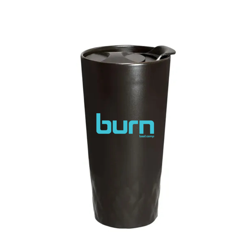 14 oz Double Wall Ceramic Textured Tumbler