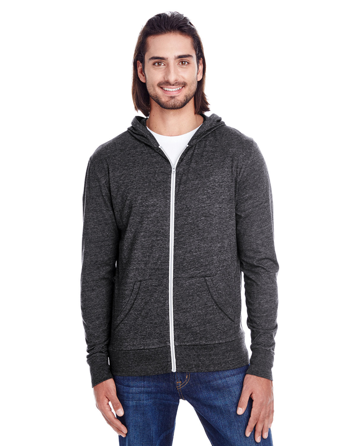 Unisex Triblend Full-Zip Light Hoodie - 302Z