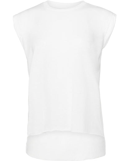 Women's Flowy Muscle Tee w/ Rolled Cuff - 8804