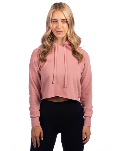 Women's Laguna Sueded Raw Edge Crop Hoodie - 9384