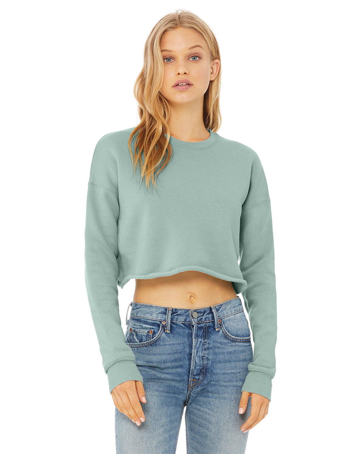 Women's Cropped Crew Fleece - 7503