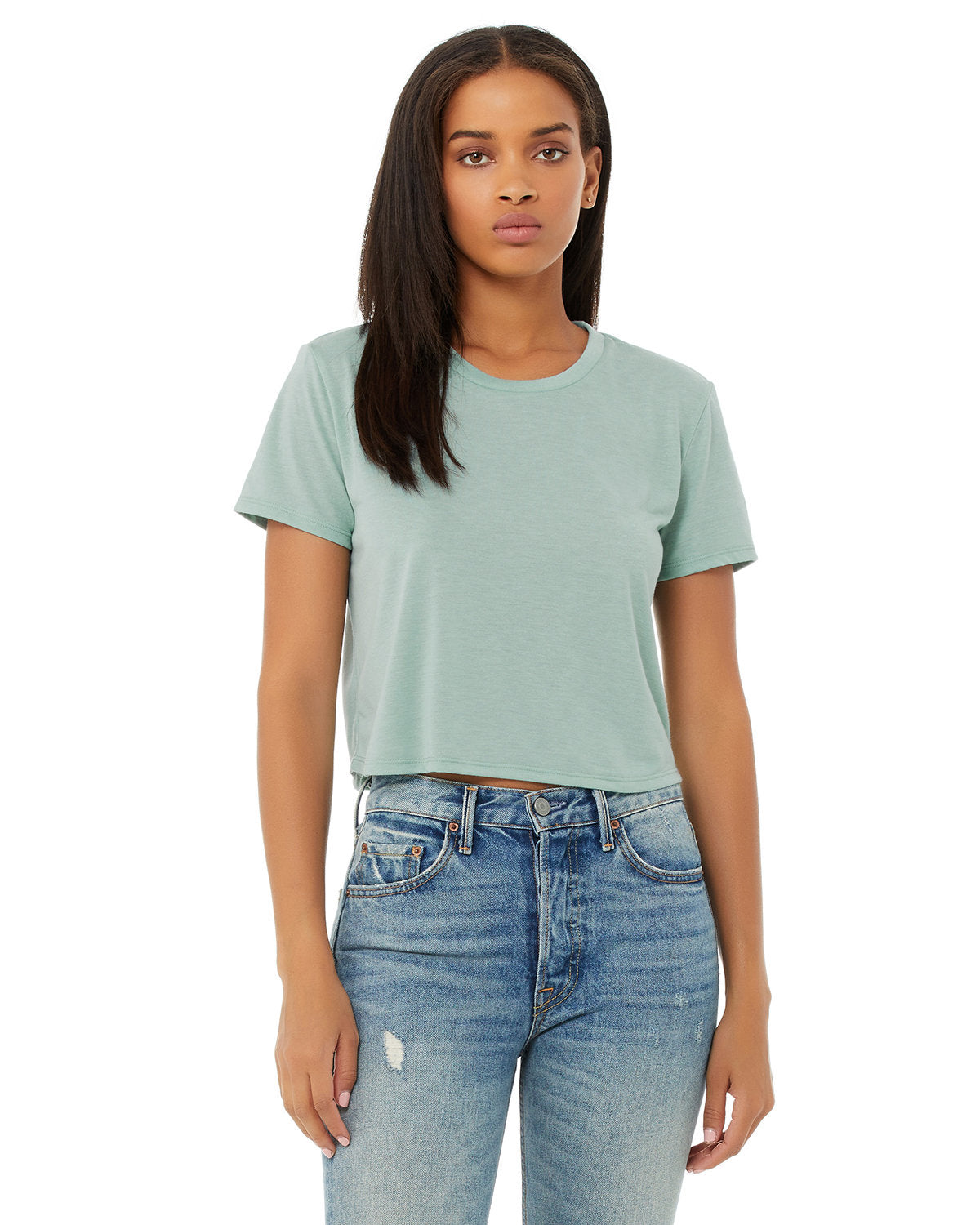 Women's Flowy Cropped Tee - 8882