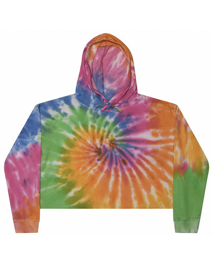 Tie-Dye Ladies' Cropped Hooded Sweatshirt - CD8333