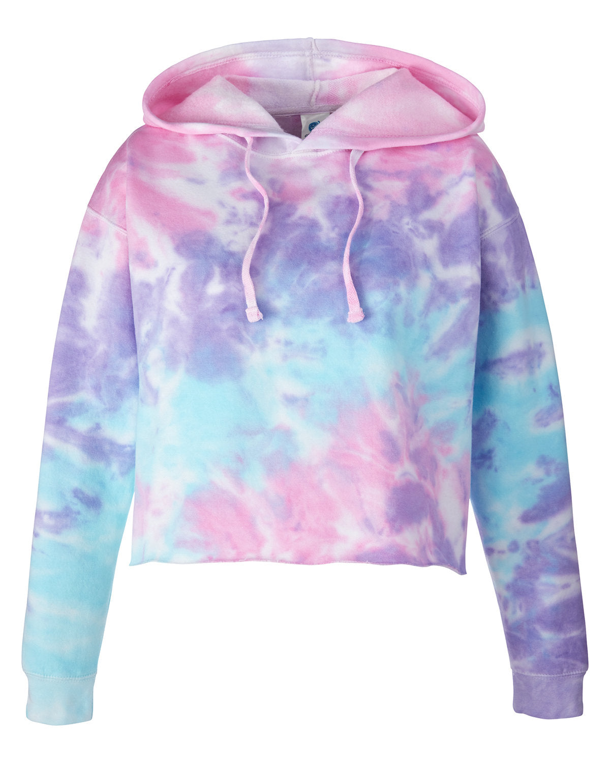 Tie-Dye Ladies' Cropped Hooded Sweatshirt - CD8333