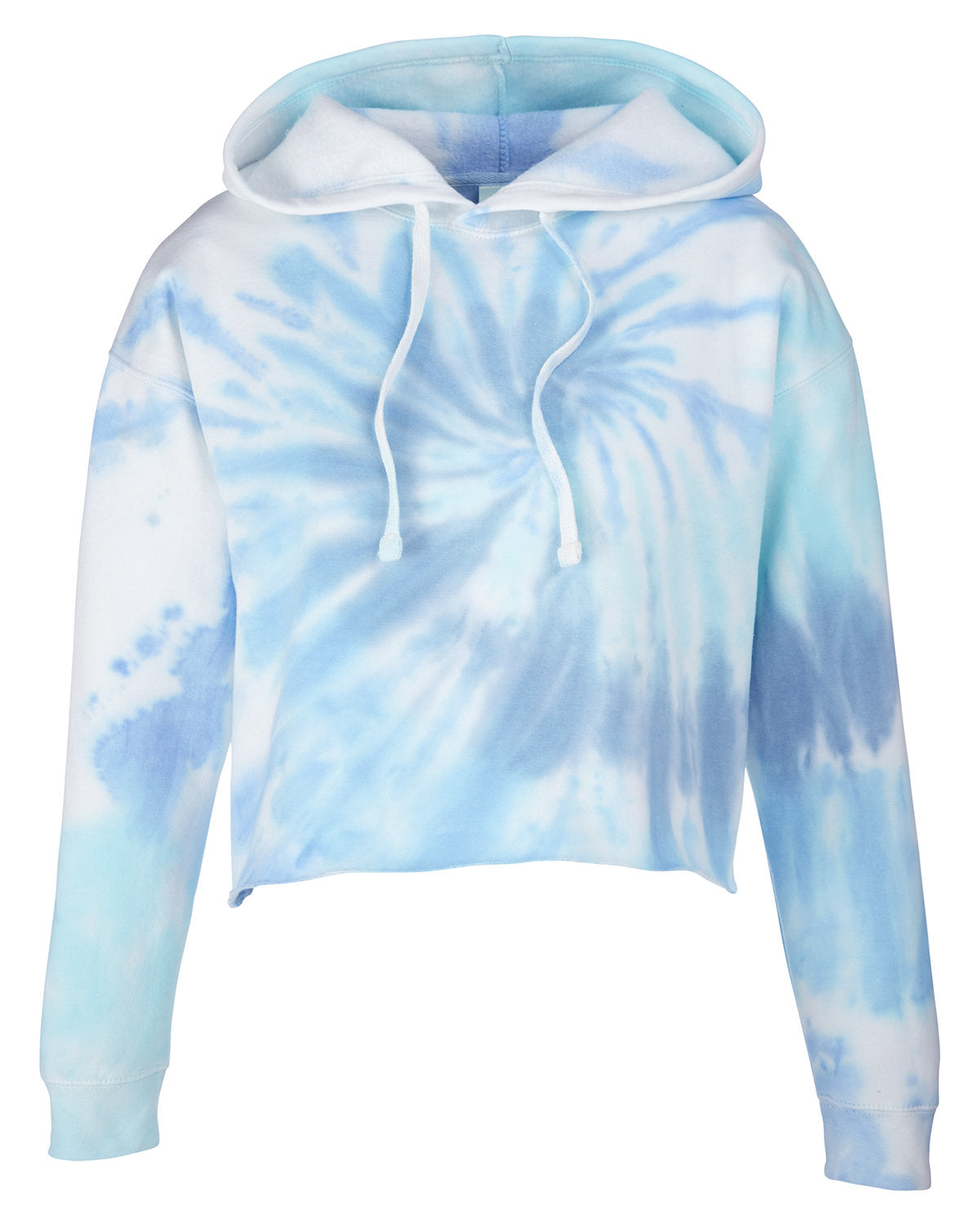 Tie-Dye Ladies' Cropped Hooded Sweatshirt - CD8333